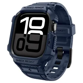 Spigen Rugged Armor Pro V2 – Strap with Case for Apple Watch 10/11 42mm (Navy Blue)