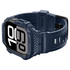Spigen Rugged Armor Pro V2 – Strap with Case for Apple Watch 10/11 42mm (Navy Blue)