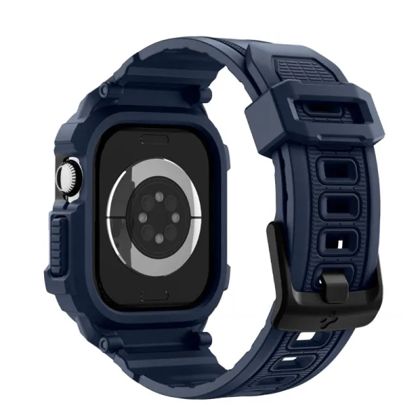 Spigen Rugged Armor Pro V2 – Strap with Case for Apple Watch 10/11 42mm (Navy Blue)