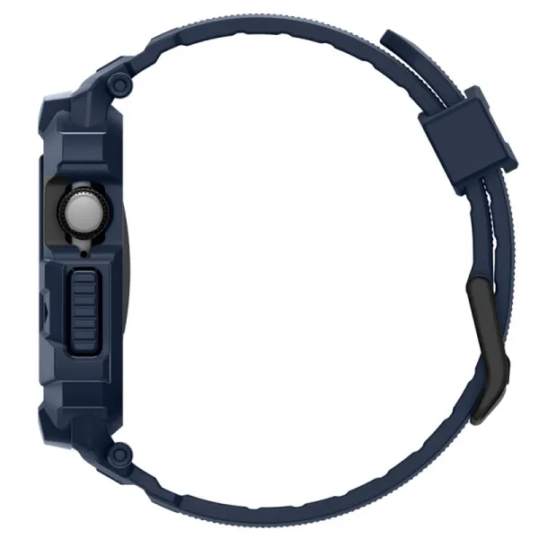 Spigen Rugged Armor Pro V2 – Strap with Case for Apple Watch 10/11 42mm (Navy Blue)