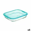 Герметичная коробочка для завтрака Luminarc Keep'n Lagon бирюзовый 1,5 L Cтекло (6 штук)