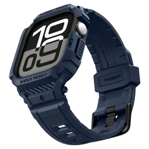 Spigen Rugged Armor Pro V2 – Strap with Case for Apple Watch 10/11 42mm (Navy Blue)