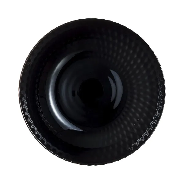 Dziļais šķīvis Luminarc Pampille Noir Melns Stikls 20 cm (24 gb.)