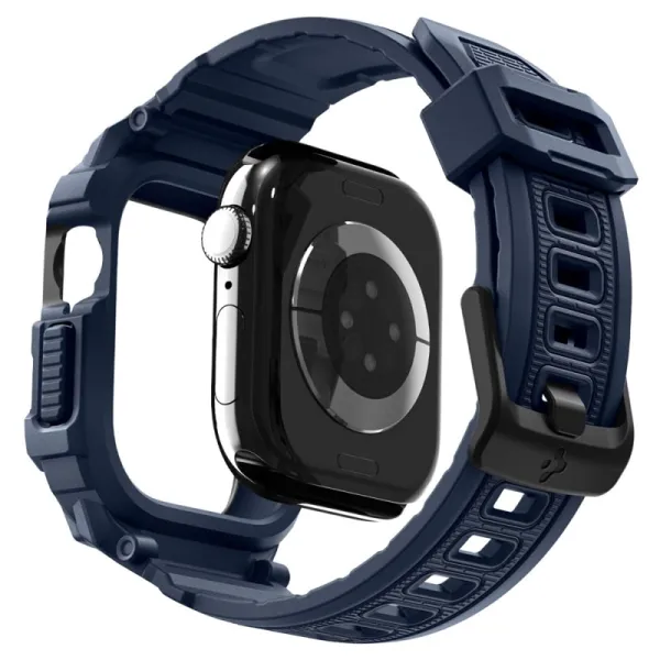 Spigen Rugged Armor Pro V2 – Strap with Case for Apple Watch 10/11 42mm (Navy Blue)