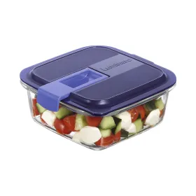 Герметичная коробочка для завтрака Luminarc Easy Box Синий Cтекло (760 ml) (6 штук)