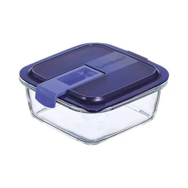 Герметичная коробочка для завтрака Luminarc Easy Box Синий Cтекло (760 ml) (6 штук)