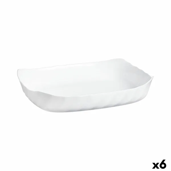 Vuoka Luminarc Smart Cuisine Suorakulmainen Valkoinen Lasi 33 x 27 cm (6 osaa)