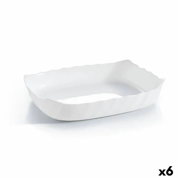 Vuoka Luminarc Smart Cuisine Suorakulmainen Valkoinen Lasi 29 x 30 cm (6 osaa)