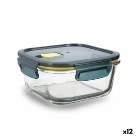 Hermētiska Pusdienu Kastīte Quid Astral 800 ml Kvadrāta Zils Stikls (12 gb.)