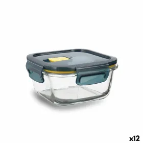 Hermetiška priešpiečių dėžutė Quid Astral Mėlyna stiklas 520 ml 13,6 x 13,6 x 7 cm (12 vnt.)