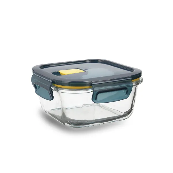 Hermetiška priešpiečių dėžutė Quid Astral Mėlyna stiklas 520 ml 13,6 x 13,6 x 7 cm (12 vnt.)