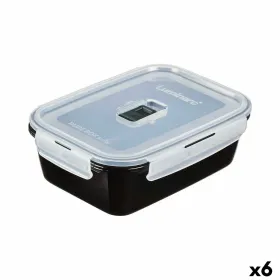 Hermetiška priešpiečių dėžutė Luminarc Pure Box Juoda 1,22 L stiklas (6 vnt.)