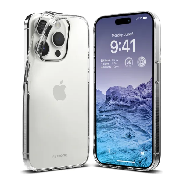 Crong Crystal Slim Cover - iPhone 15 Pro Max Case (Clear)