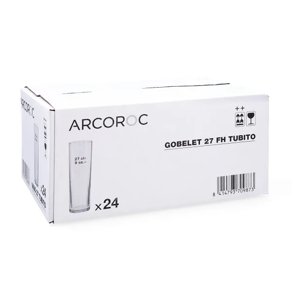 Набор стаканов Arcoroc Tubito Прозрачный Cтекло 270 ml Тюбик 24 штук