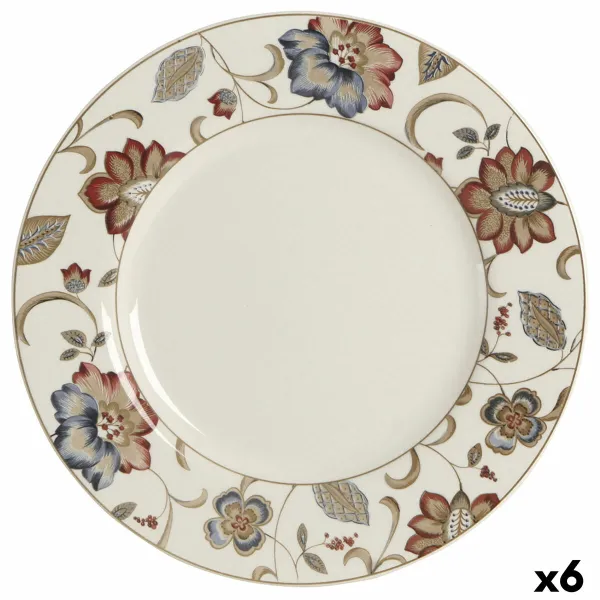 Plokščia lėkštė Queen´s By Churchill Jacobean Gėlėtas Ø 27,3 cm Keramikinis Indai (6 vnt.)