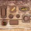 Snack Kulho Bidasoa Gio Ruskea Muovinen 15 x 15 cm 12 osaa