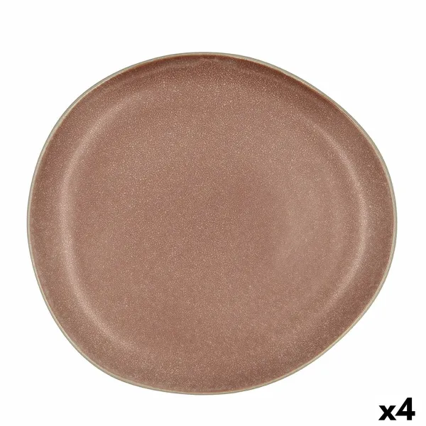 Plokščia lėkštė Bidasoa Gio Proginis Keramikinis Ruda 26,5 cm (4 vnt.)