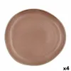 Plokščia lėkštė Bidasoa Gio Proginis Keramikinis Ruda 26,5 cm (4 vnt.)