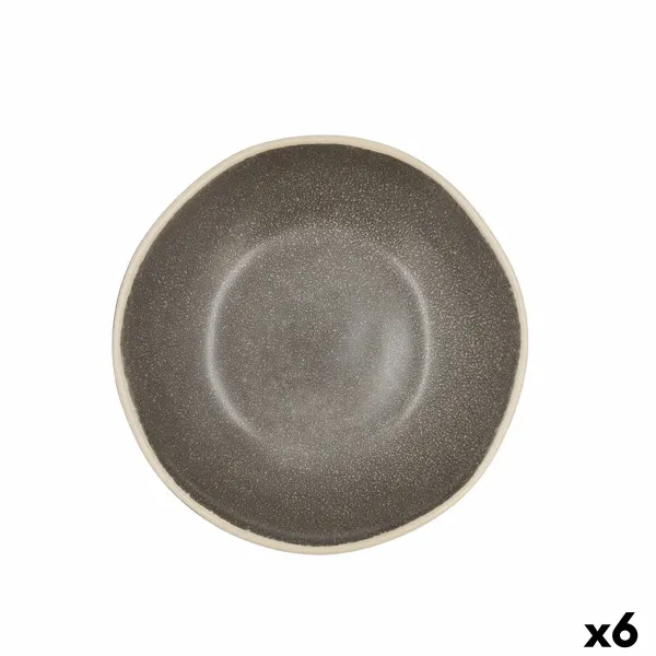 Dziļais šķīvis Bidasoa Gio Keramika Pelēks 19 cm (6 gb.)
