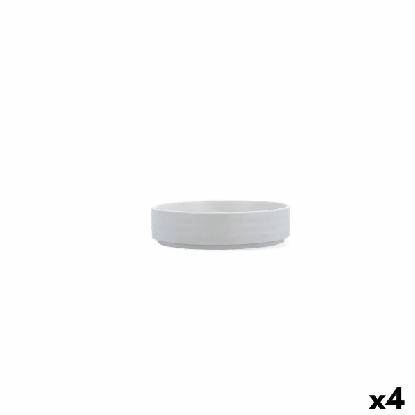 Appetizer Set Ariane Artisan White Ceramic Ø 14 cm (4 Units)