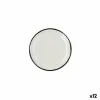 Flat Plate Ariane Vital Filo White Ceramic Ø 21 cm (12 Units)