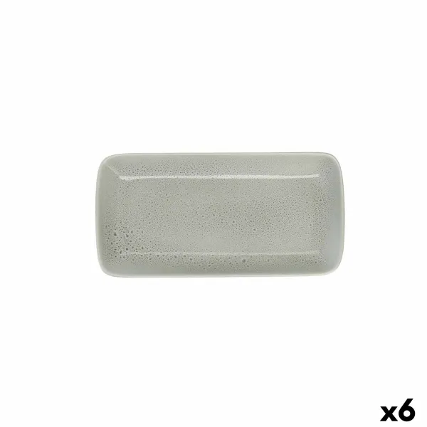 Užkandžių dėklas Ariane Porous 28 x 14 cm Keramikinis Žalia (6 vnt.)