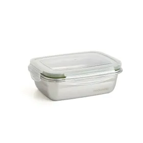 Ilmatiivis eväsrasia Bidasoa Theo 17 x 13 x 6 cm 550 ml Hopeinen Metalli (6 osaa)