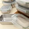 Герметичная коробочка для завтрака Bidasoa Theo Прямоугольный 1,8 L 23 x 18 x 8 cm Металл (6 штук)