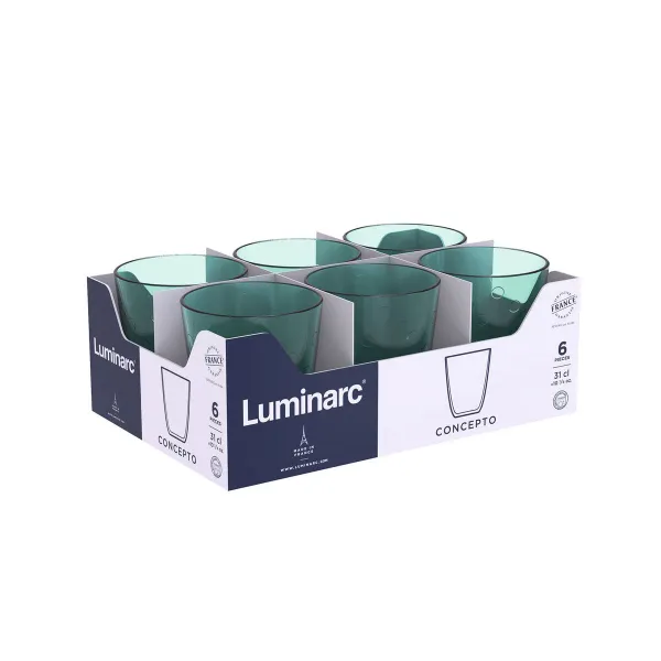 Lasi Luminarc Concepto Pepite Vihreä Lasi 310 ml 24 osaa