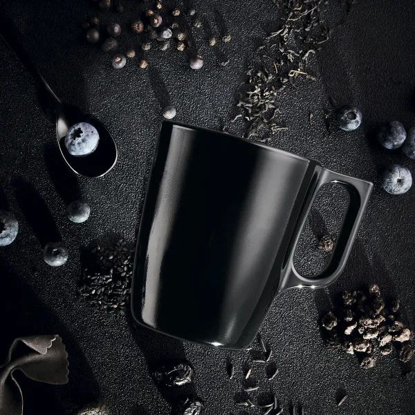 Кружка Mug Luminarc Flashy Чёрный 250 ml Cтекло (6 штук)
