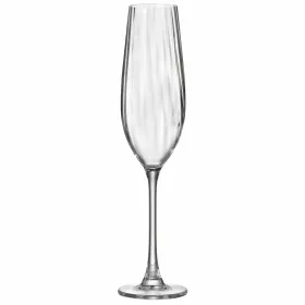 Samppanjalasi Bohemia Crystal Optic Läpinäkyvä Lasi 260 ml (6 osaa)