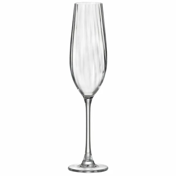 Бокал для шампанского Bohemia Crystal Optic Прозрачный Cтекло 260 ml (6 штук)