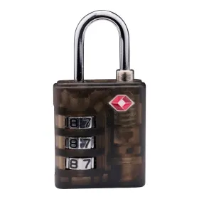 Dunlop - TSA combination lock for suitcase / luggage (Black)