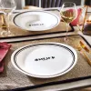 Plokščia lėkštė Luminarc Friends Time Bistr Balta / Juoda stiklas Ø 30 cm Mėsa (12 vnt.)