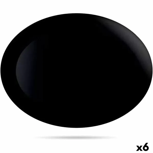 Serviravimo Lėkštė Luminarc Diwali Negro Juoda stiklas 35 x 24 cm (6 vnt.)