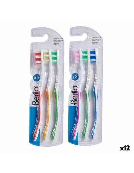 Toothbrush Yellow Blue Red Green Pink (12 Units)