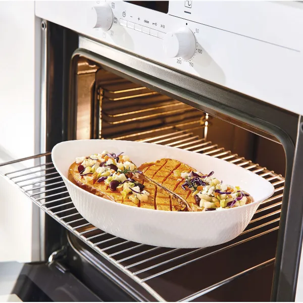 Serviravimo Lėkštė Luminarc Smart Cuisine 32 x 20 cm Balta stiklas (6 vnt.)