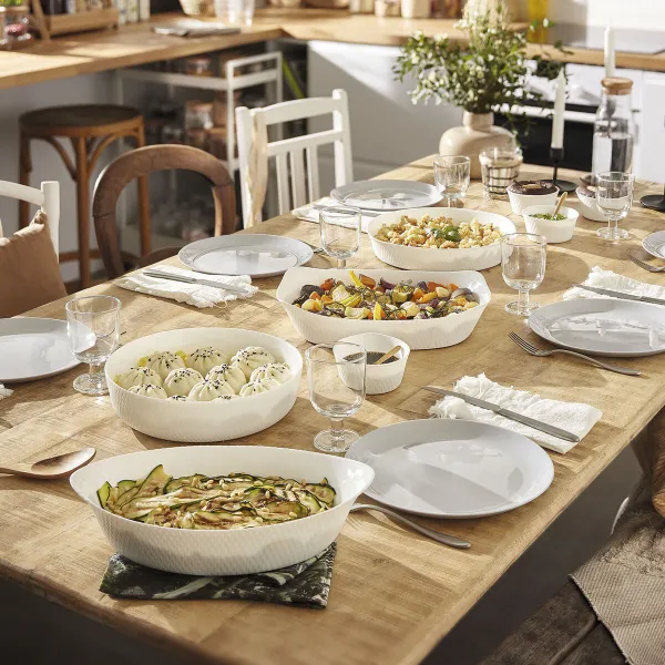 Pasniegšanas Plate Luminarc Smart Cuisine 32 x 20 cm Balts Stikls (6 gb.)
