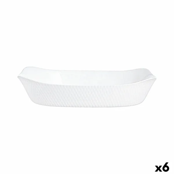 Serviravimo Lėkštė Luminarc Smart Cuisine Balta stiklas 34 x 25 cm (6 vnt.)