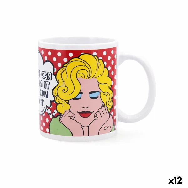 Чашка Quid Pin Up Komikss Daudzkrāsains Keramika 330 ml (12 gb.)