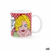 Чашка Quid Pin Up Komikss Daudzkrāsains Keramika 330 ml (12 gb.)