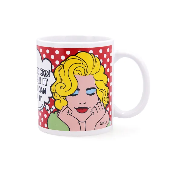 Puodelis Quid Pin Up Sarjakuvat Monivärinen Keraminen 330 ml (12 osaa)