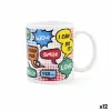 Чашка Quid Wow комиксы Разноцветный Керамика 330 ml (12 штук)