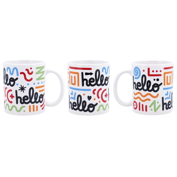 Чашка Quid Hello Komikss Daudzkrāsains Keramika 330 ml (12 gb.)