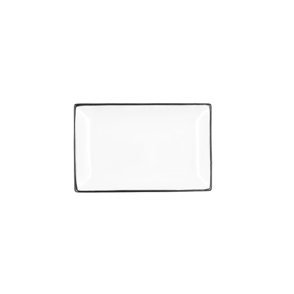 Užkandžių dėklas Quid Gastro Balta Juoda Keramikinis 20 x 13 x 2 cm (6 vnt.)