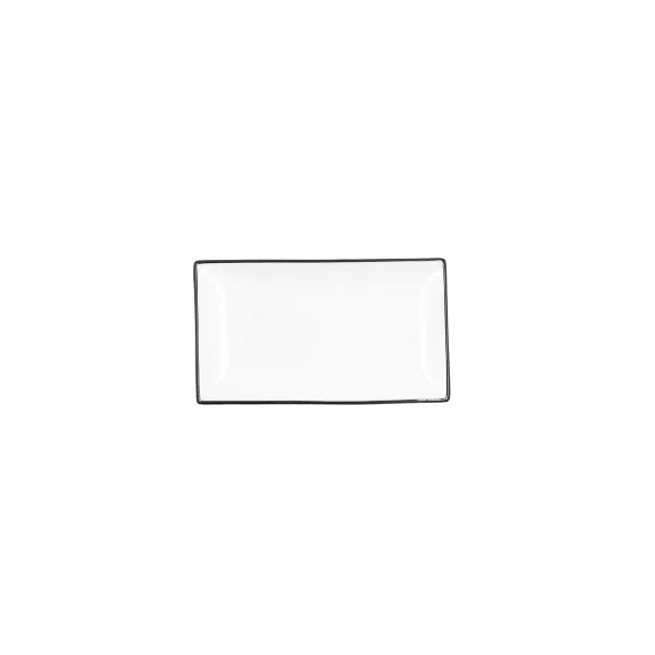 Užkandžių dėklas Quid Gastro Balta Juoda Keramikinis 16,5 x 9,5 x 2 cm (12 vnt.)