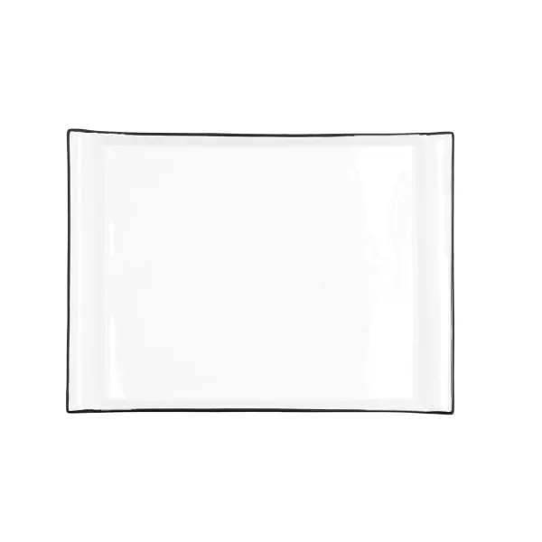 поднос для закусок Quid Gastro Белый Чёрный Керамика 31 x 23 cm (6 штук)