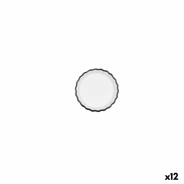 Välipalatarjotin Quid Gastro Valkoinen Musta Keraminen 10,5 x 3 cm (12 osaa)