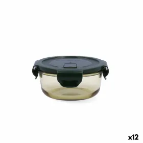 Герметичная коробочка для завтрака Bidasoa Infinity Круглая 390 ml Жёлтый Cтекло (12 штук)