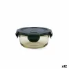 Герметичная коробочка для завтрака Bidasoa Infinity Круглая 390 ml Жёлтый Cтекло (12 штук)
